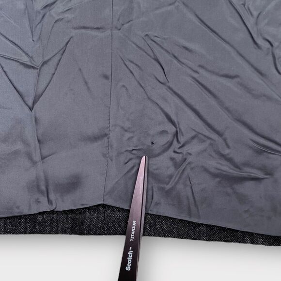 Jos A Bank Blazer Mens 40L Silk Wool Tailored Fit Charcoal Windowpane Check - Picture 10 of 13